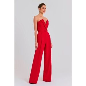 Nadine Merabi Vanessa Red Jumpsuit size 6